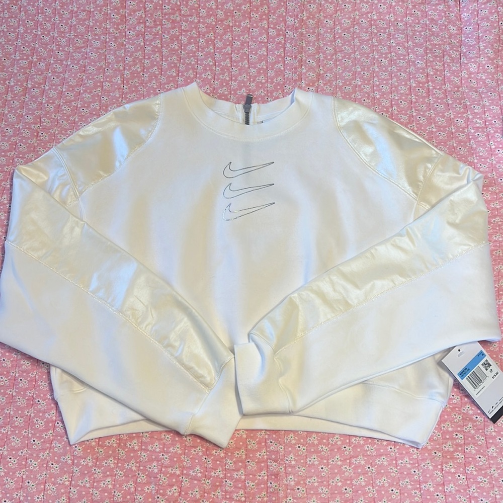White Nike sweatshirt
